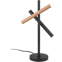 LED Tafellamp - Musterring Calina - 2 Lichtpunten van 3 Watt - Dimbaar - Aanpasbare Lichtkleur - Geheugenfunctie - Mat Zwart - Metaal