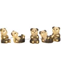 Konstsmide Verlichte pandaberen - 5x st- 8 x 11,5 cm - LED - warm wit