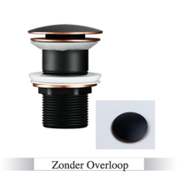 LuxDrain Pop-Up Afvoerplug - Stijlvolle Wastafel Stopper in Zwart, Goud en Rosé