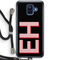 Monogram: Samsung Galaxy A6 (2018) Transparant Hoesje met koord