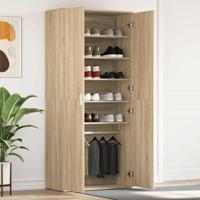 Schoenkast Sonoma Eiken 80x39x180 cm Geengineerd Hout