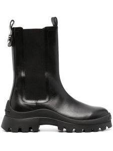 DSQUARED2 bottines en cuir à plaque logo - Noir