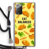 Eat Balanced: Samsung Galaxy Note 20 / Note 20 5G Transparant Hoesje met koord
