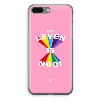 Het Leven Is Mooi: iPhone 8 Plus Transparant Hoesje