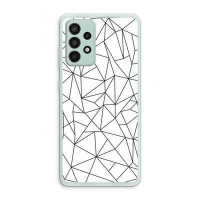 Geometrische lijnen zwart: Samsung Galaxy A52s 5G Transparant Hoesje