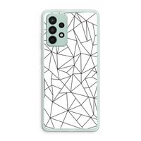 Geometrische lijnen zwart: Samsung Galaxy A52s 5G Transparant Hoesje