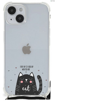 iPhone 14 Plus Stevig Bumper Hoesje Cat Good Day