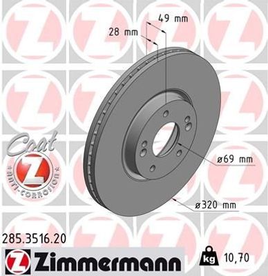 Remschijf Coat Z 285351620