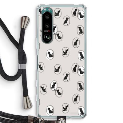Miauw: Sony Xperia 5 III Transparant Hoesje met koord
