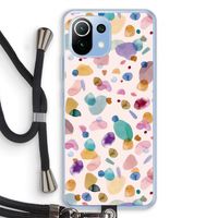 Terrazzo Memphis Pink: Xiaomi Mi 11 Lite Transparant Hoesje met koord