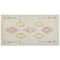 Beliani-BETTIAH-Laagpolig vloerkleed-Beige-80 x 150 cm-Katoen - thumbnail