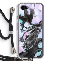 Pastel zwart: Pixel 3a Transparant Hoesje met koord