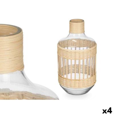 Decoratieve fles Gift Decor SG-30553 SG-30553 Transparant Natuurlijk 18 x 34 x 18 cm (4 Stuks)