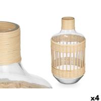Decoratieve fles Gift Decor SG-30553 SG-30553 Transparant Natuurlijk 18 x 34 x 18 cm (4 Stuks)