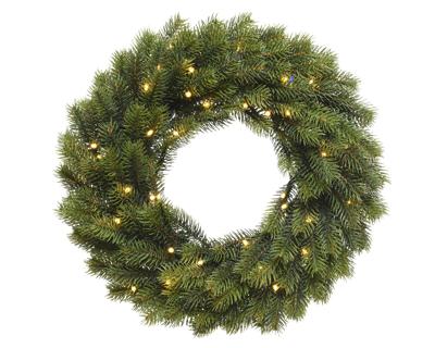 Kerstkrans Winnipeg krans boom h40 cm-49L groen/wit - Everlands