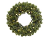 Kerstkrans Winnipeg krans boom h40 cm-49L groen/wit - Everlands