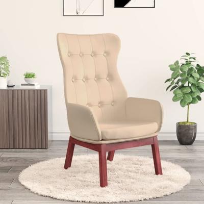 Relaxstoel stof crmekleurig