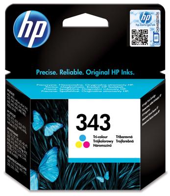HP inktcartridge 343, 330 pagina&apos;s, OEM C8766EE, 3 kleuren
