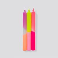 Dinerkaars - Dip Dye Neon ' Summer Breeze' - 3 stuks Dinerkaars - Dip Dye Neon ' Summer Breeze' - 3 stuks