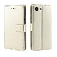 Retro Crazy Horse textuur horizontale Flip lederen case voor Sony Xperia ACE SO-02L met houder & kaartsleuven & fotolijstjes (goud)
