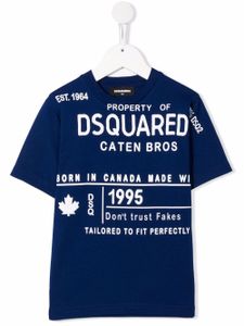 DSQUARED2 KIDS t-shirt à logo imprimé - Bleu