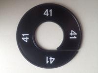 Maatring 9cm zwart/wit 41