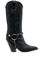 Sonora bottes Santa Fe Flame 110 mm en cuir - Noir