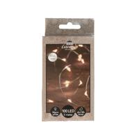 Draadverlichting - 100 led lampjes - warm wit - zilver draad - 500 cm - lichtdraad
