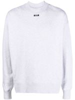 MSGM sweat en coton à logo imprimé - Gris