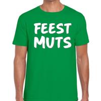 Feestmuts tekst t-shirt - groen - heren - Foute party kleding - korte mouwen