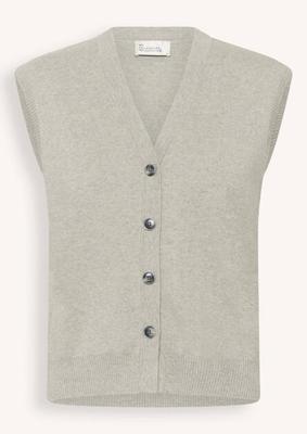 MEW Stino Knit Vest | Medium Grey Melange