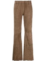 Zadig&Voltaire pantalon évasé en daim - Marron