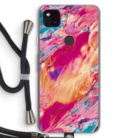 Pastel Echoes: Pixel 4a 5G Transparant Hoesje met koord
