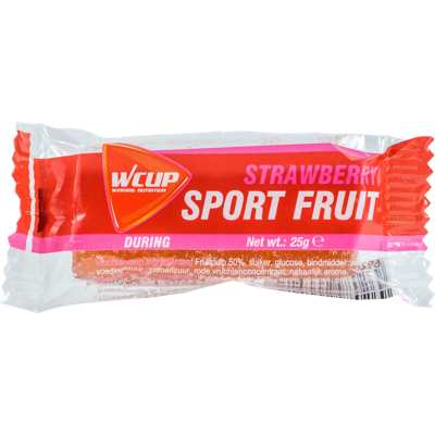 Wcup - sports fruit aardbei 25 gram 32 stuks