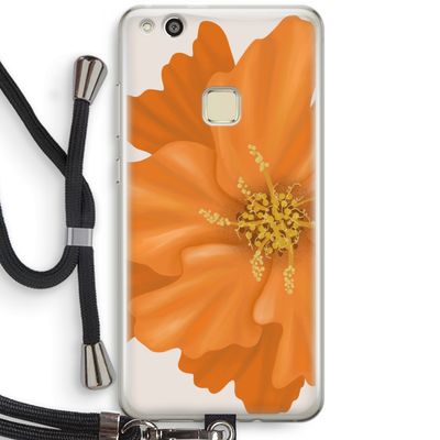 Orange Ellila flower: Huawei Ascend P10 Lite Transparant Hoesje met koord