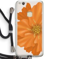 Orange Ellila flower: Huawei Ascend P10 Lite Transparant Hoesje met koord