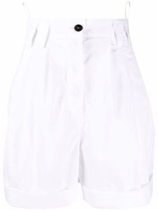 Forte Forte short plissé à taille haute - Blanc