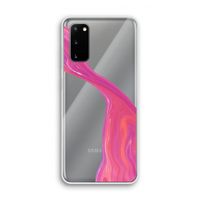 Paarse stroom: Samsung Galaxy S20 Transparant Hoesje