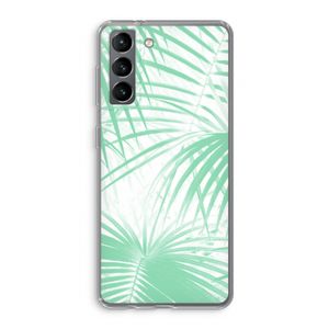 Palmbladeren: Samsung Galaxy S21 Transparant Hoesje