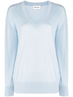 P.A.R.O.S.H. pull en maille fine Maglia à col v - Bleu