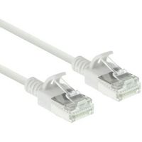 ACT Witte 0,25 meter LSZH U/FTP CAT6A datacenter slimline patchkabel snagless met RJ45 connectoren