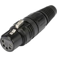 Hicon HI-X5CF-B XLR-connector Bus, recht Aantal polen: 5 Zwart 1 stuk(s)