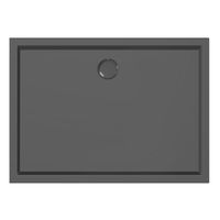 Xenz Mariana Plus rechthoekige douchebak acryl 110x80cm zwart mat - thumbnail