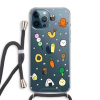 Happy bento friends: iPhone 12 Pro Max Transparant Hoesje met koord