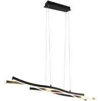 LED Hanglamp - Trion Laz - 35W - Aanpasbare Kleur - Dimbaar - Rechthoek - Mat Messing - Metaal