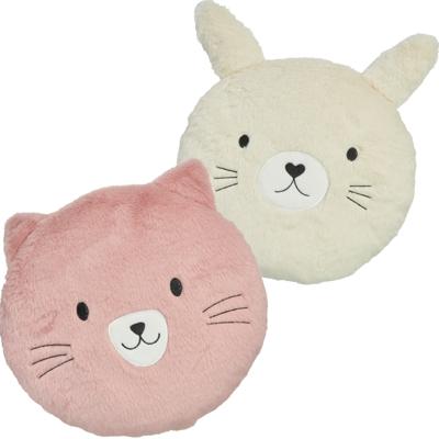 Dieren sierkussens kinderkamer - konijn en kat/poes - 30 cm - polyester Dieren sierkussens kinderkamer - konijn en kat/poes - 30 cm - polyester
