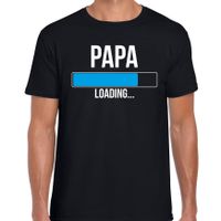 Papa loading t-shirt zwart voor heren - Aanstaande papa vaderdag cadeau shirt 2XL  -