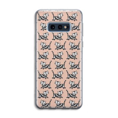 Zwarte poes: Samsung Galaxy S10e Transparant Hoesje