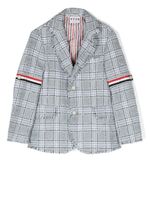 Thom Browne Kids manteau à simple boutonnage - Gris