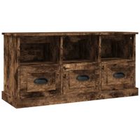 The Living Store TV-kast - Trendy - Meubelen - 100 x 35 x 50 cm - Gerookt eiken